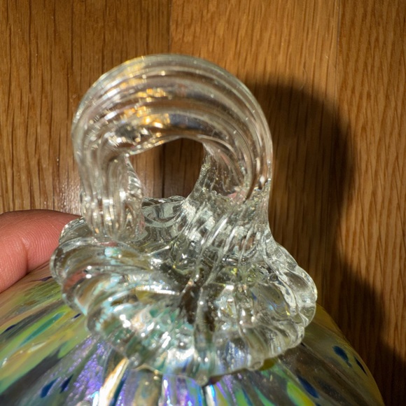 Handblown glass ornament/sun catcher w/hook to hang. Never displayed. - Picture 4 of 7